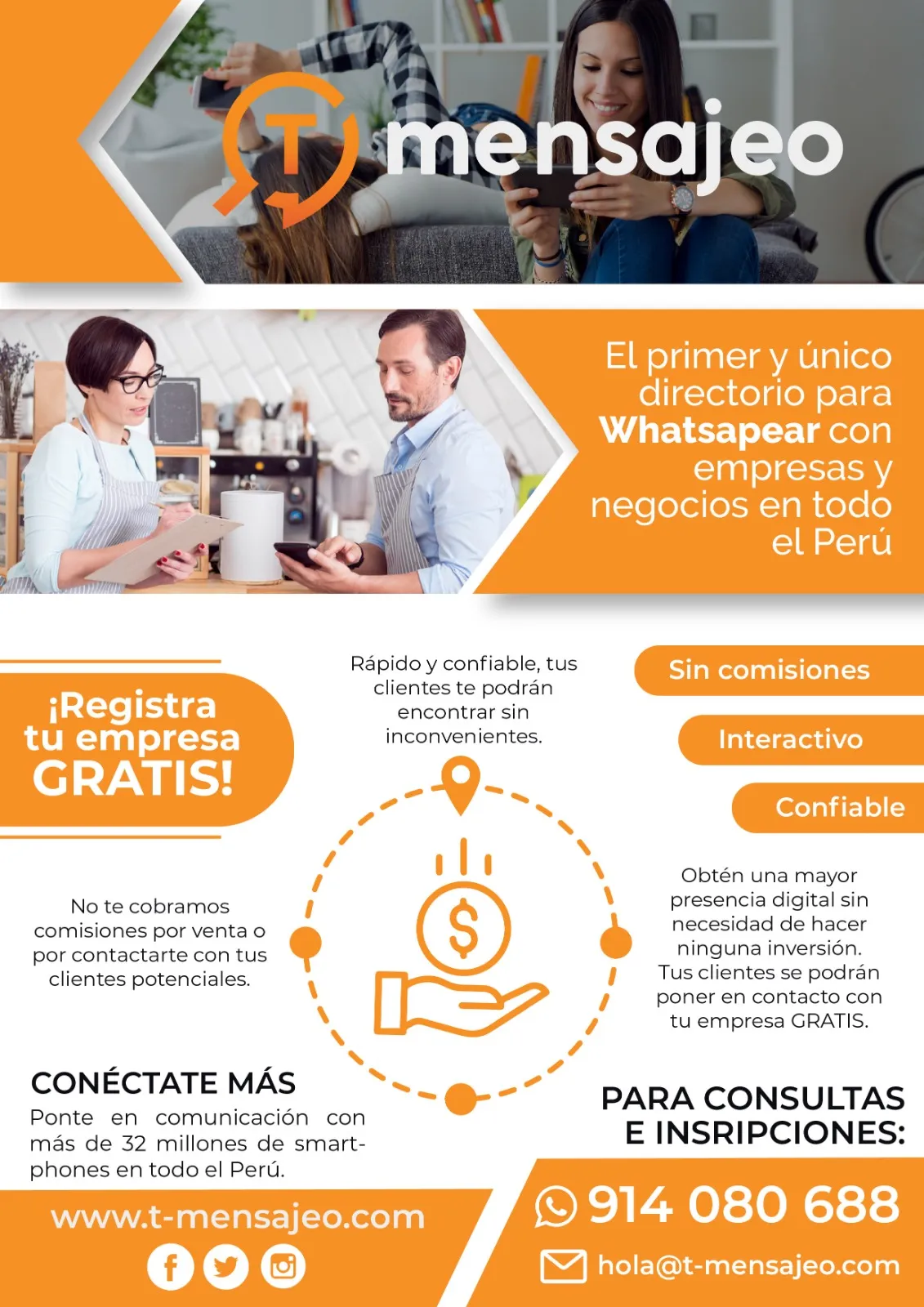 Información de contacto y servicios